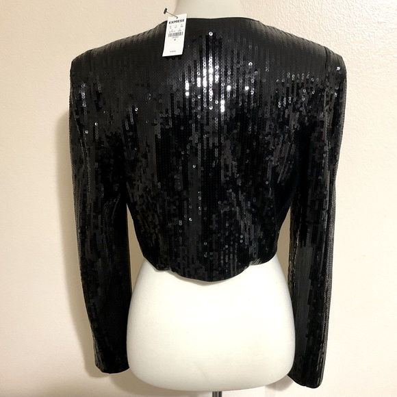 Express X Karla Sequin Bolero Jacket Black M - Picture 5 of 7